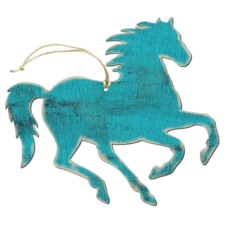 DESIGNOCRACY Running Horse Wooden Ornament 99156O